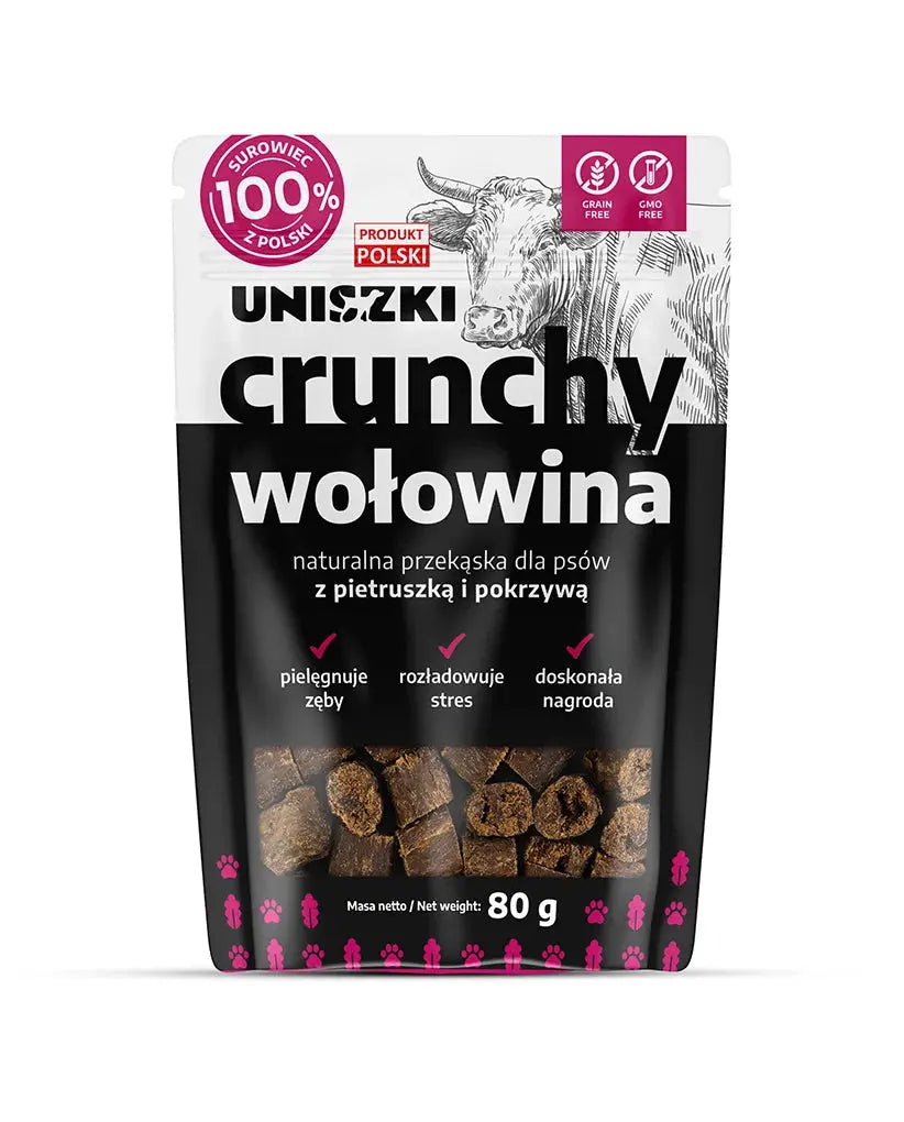 Crunchy wołowina – Pietruszka Pokrzywa (80g) Uniszki