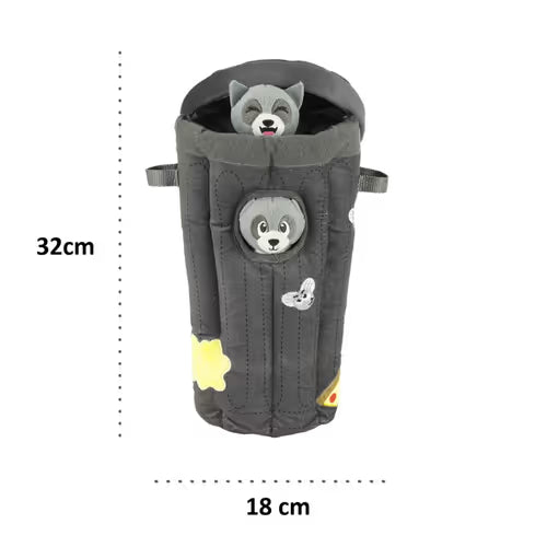 Outward Hound Hide A Raccoon Dog Toy Puzzle - pluszowa zabawka logiczna dla psa, szopy w śmietniku