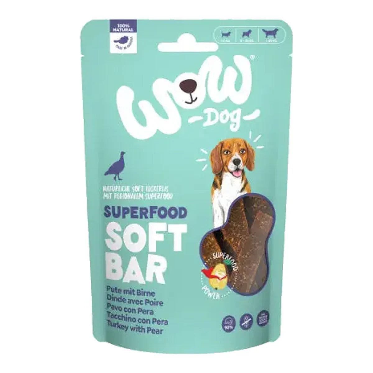 WOW Superfood Soft Bar Pute - NEW (150g) – packshot produktu na białym tle