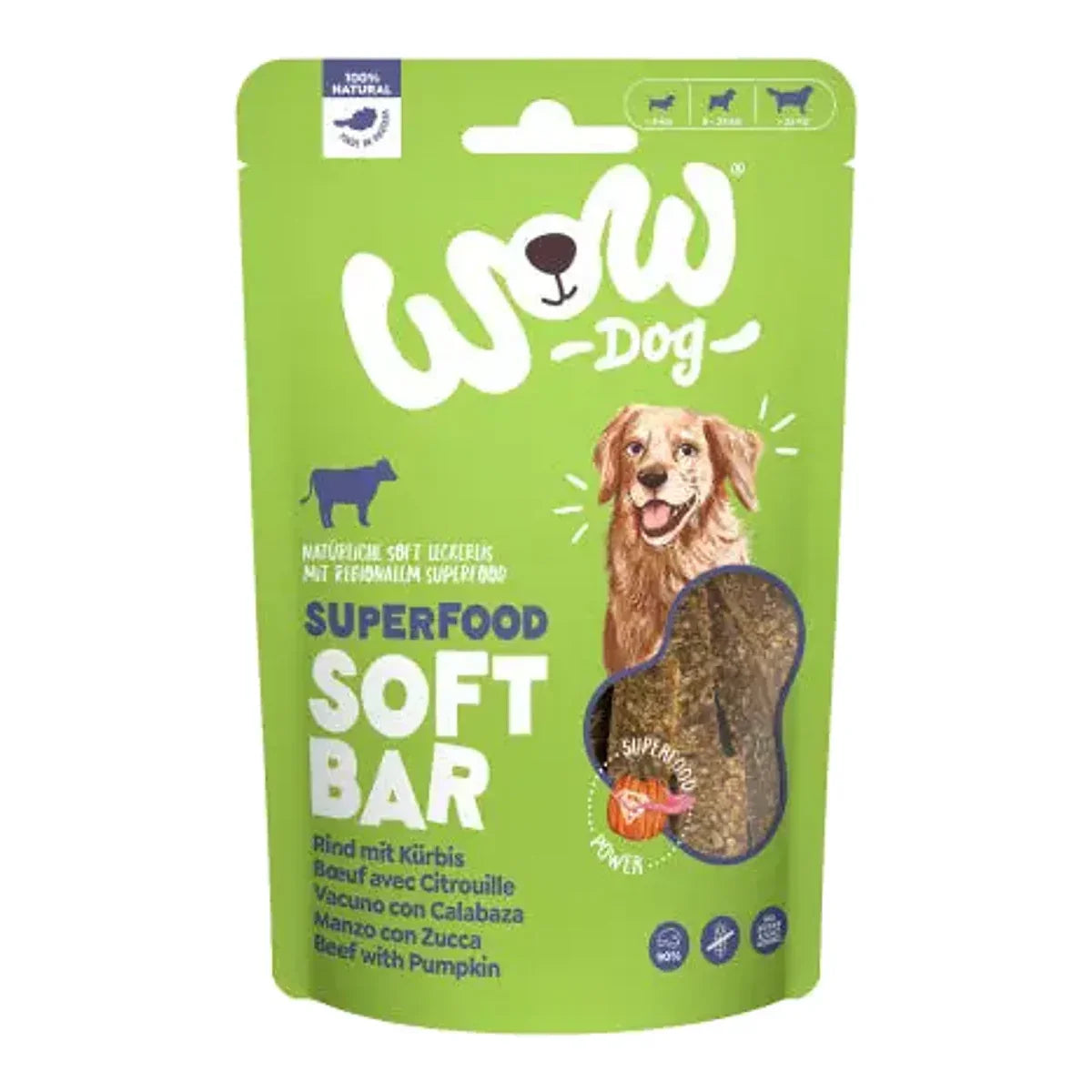 WOW Superfood Soft Bar Rind - NEW (150g) – packshot produktu na białym tle
