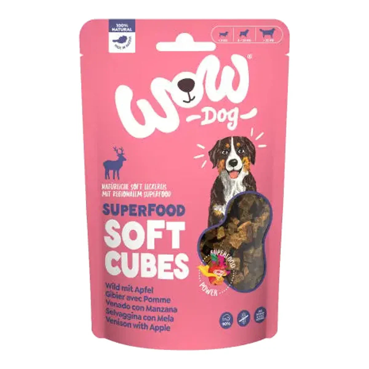 WOW Superfood Soft Cubes Wild - NEW (150g) – packshot produktu na białym tle