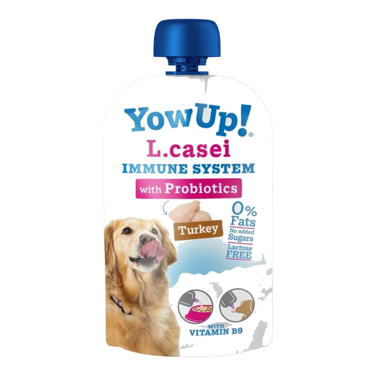 YOW UP! L.Casei Immune System PROBIOTYKI Jogurt dla PSA z indykiem 115g – packshot produktu na białym tle