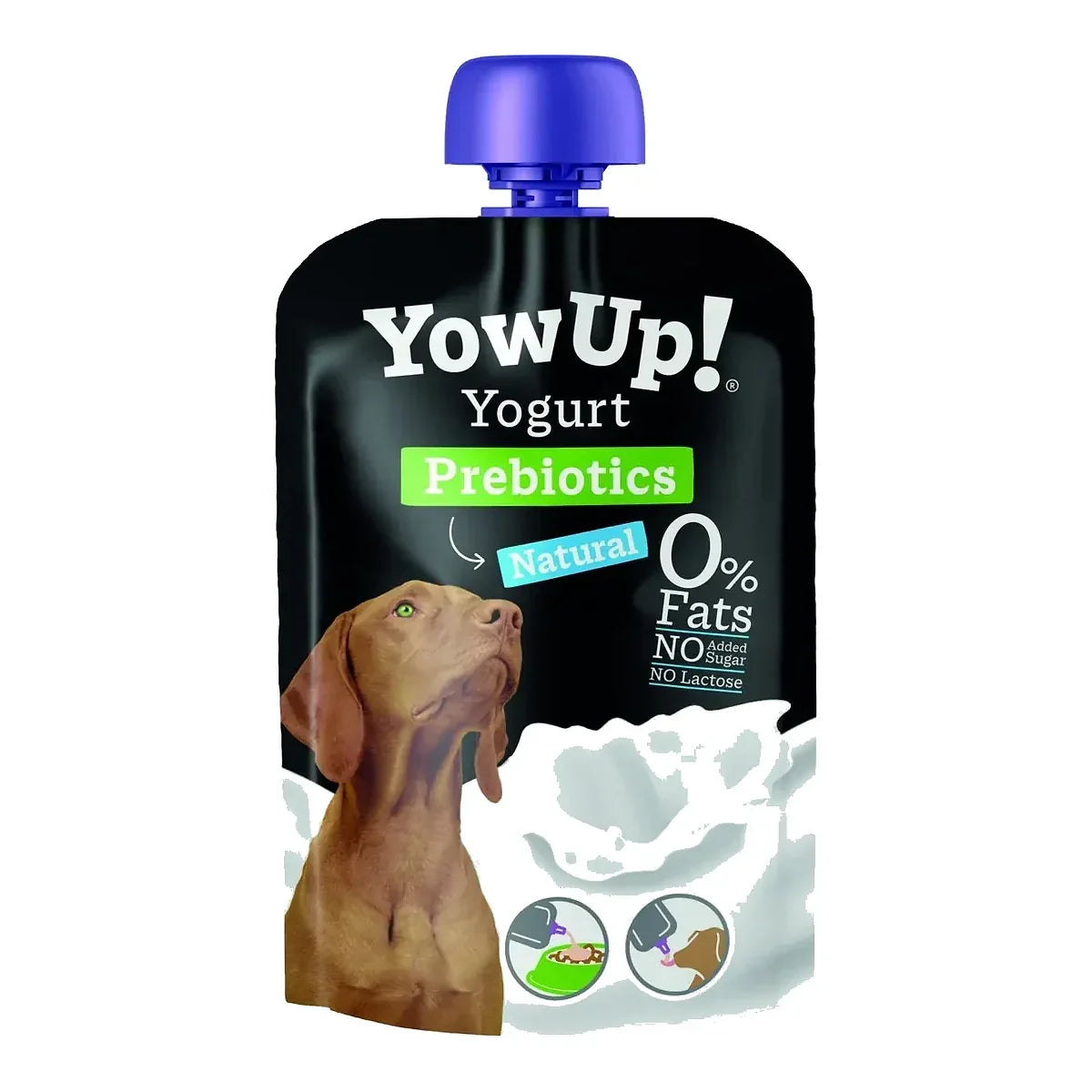 YOW UP! – jogurt naturalny z prebiotykiem dla psa 115 g – packshot produktu na białym tle