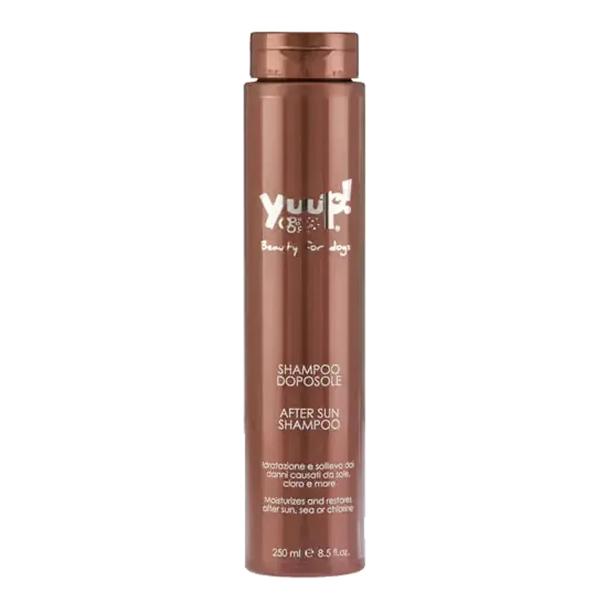 Yuup! Home After Sun Protection Shampoo 250ml - nawilżający szampon z keratyną do stosowania po kąpieli słonecznej – packshot produktu na białym tle