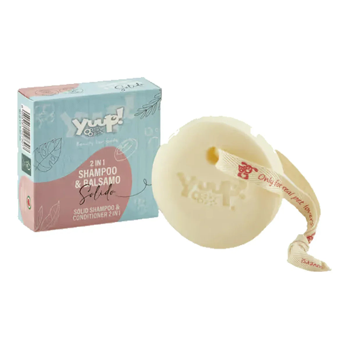 Yuup! Solid 2in1 80g - szampon i odżywka w kostce dla psa i kota – packshot produktu na białym tle