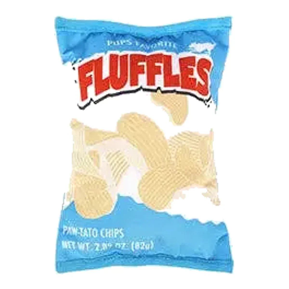 P.L.A.Y Snack Attack Fluffles Chips XS Zabawka dla psa – packshot produktu na białym tle