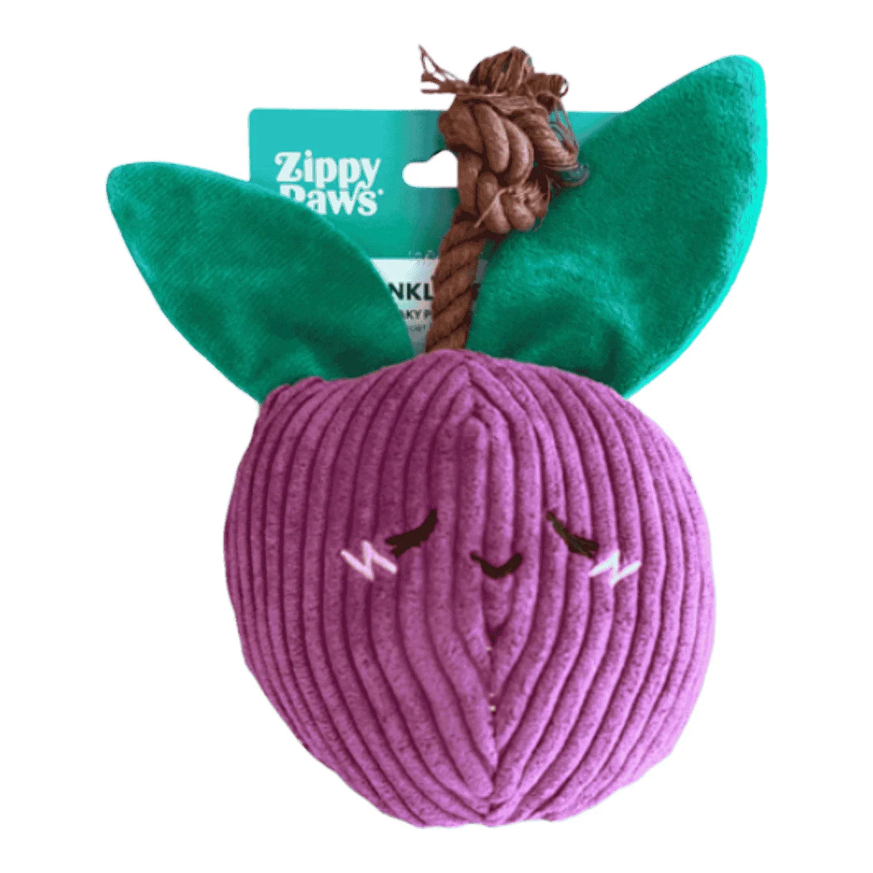 ZippyPaws Zabawka dla psa Śliwka z liną ZP1171 – packshot produktu na białym tle