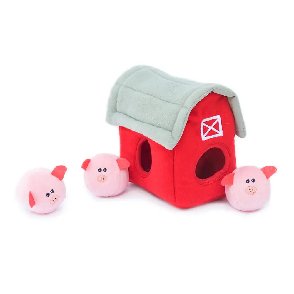 Zippy Paws Burrow® Pig Barn with Bubble Babiez ZippyPaws