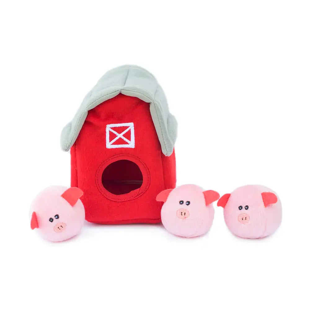 Zippy Paws Burrow® Pig Barn with Bubble Babiez ZippyPaws